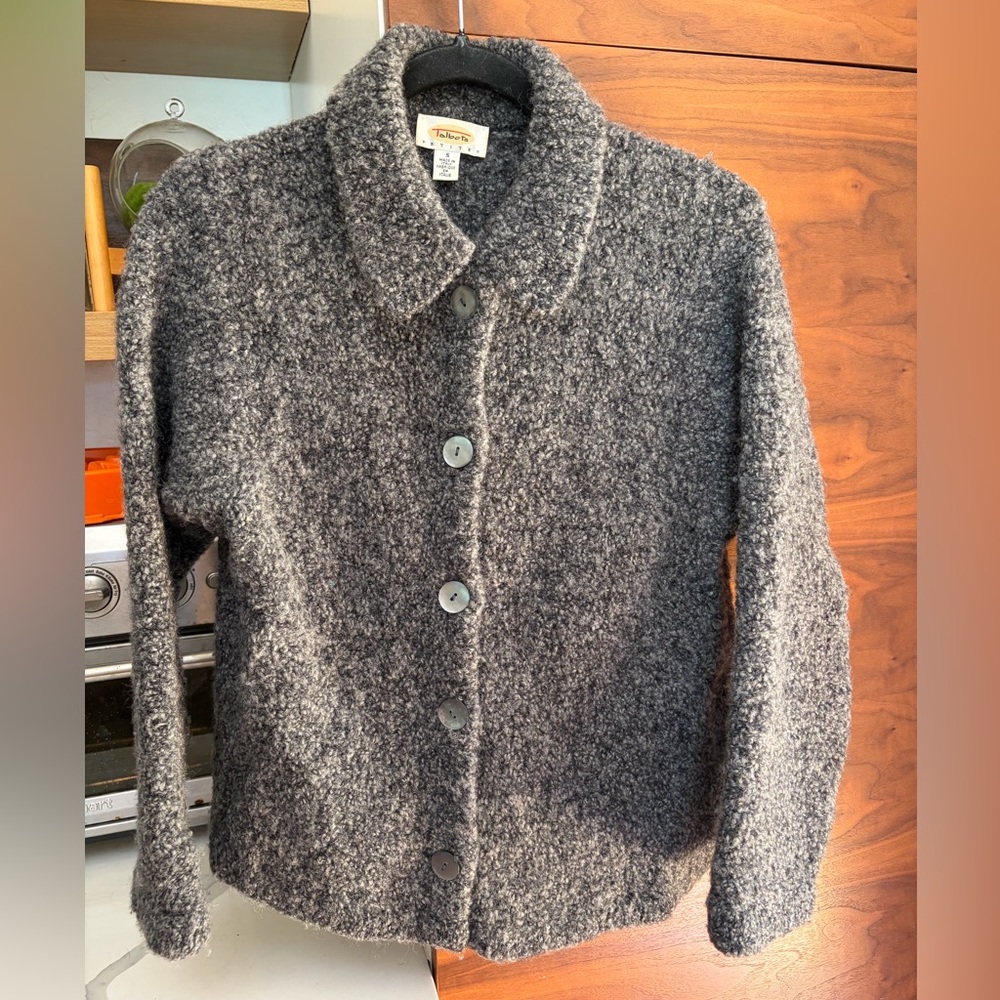 Wool Button-Up Cardigan Sweater